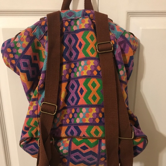 Fabric Patterned Backpack - Picture 2 of 2